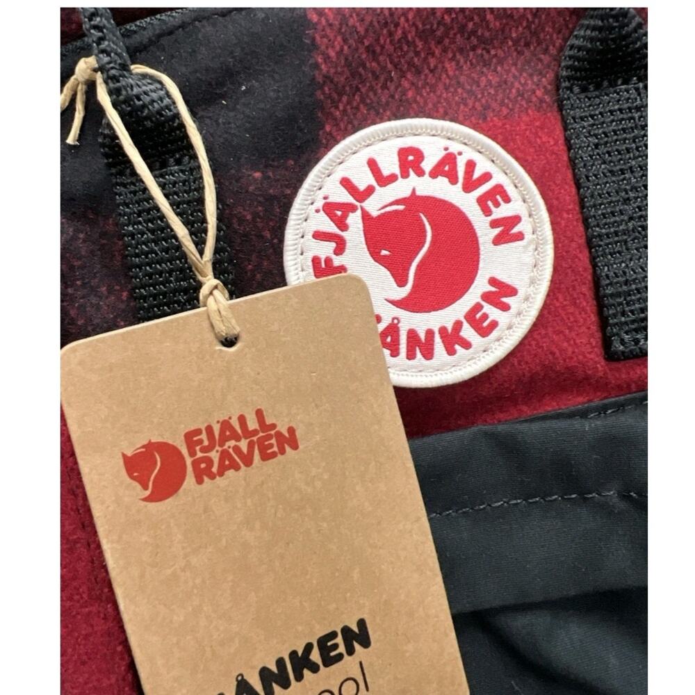 Fjallraven Kränken Re-Wool Sling Crossbody Bag in Red & Black Buffalo Plaid NEW - Picture 6 of 8